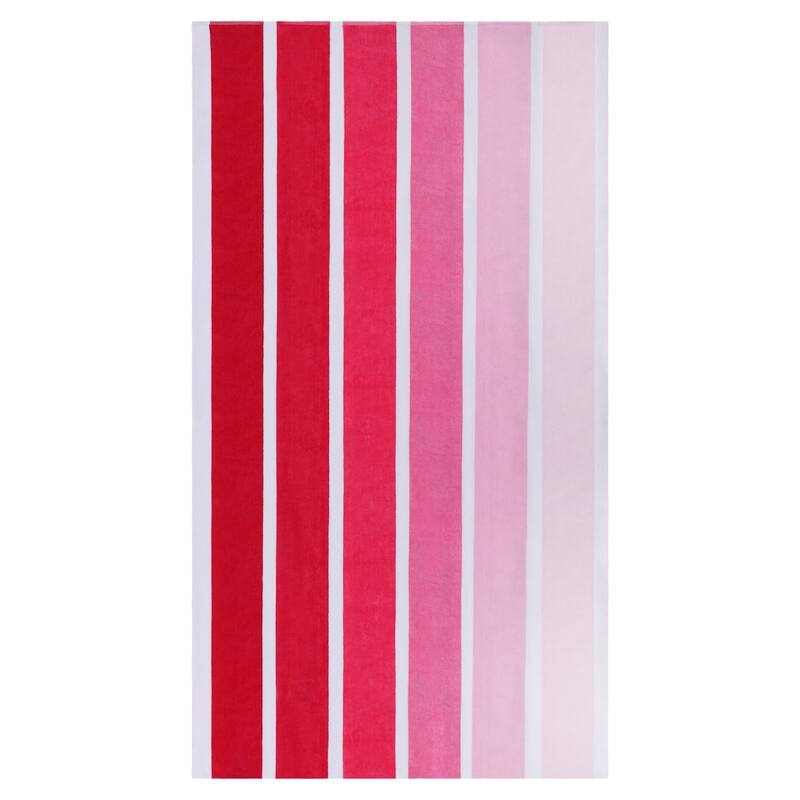 Superior Faded Stripes Cotton Velour Quick-Dry Oversized Beach Towel