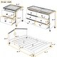 preview thumbnail 13 of 44, 3-Pieces Bedroom Sets, Platform Bed Frame with Nightstand & Storage Dresser, No Box Spring Needed, Easy Assembly