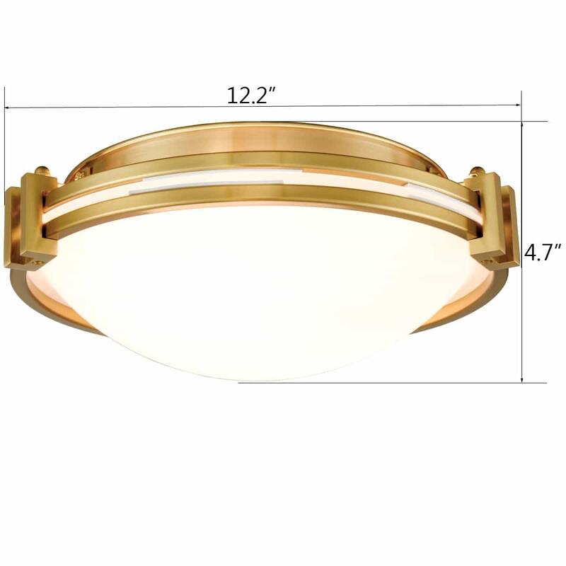Robben Modern Flush Mount Ceiling Lighting 12-Inches , 2-Lights