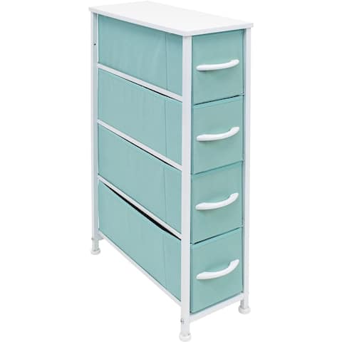 Narrow Dresser Tower with 4 Drawers - Vertical Storage for Bedroom