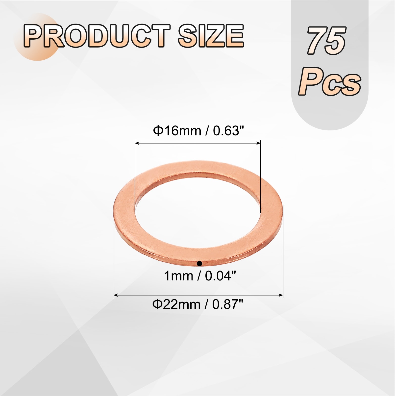 Flat Washer Copper Washer Sealing Rings,Copper Crush Washers Metric Sealing Gasket