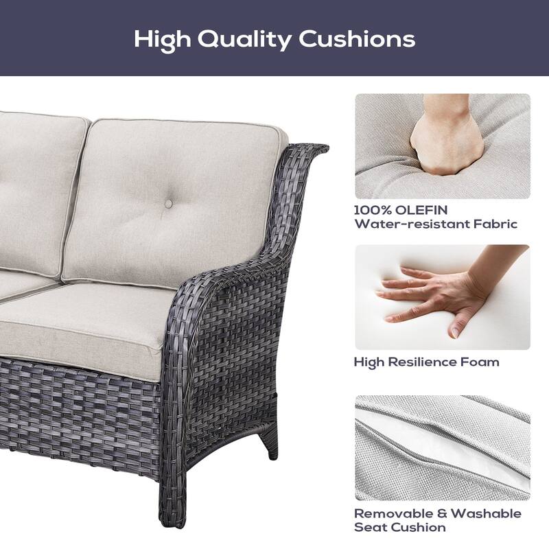 Outdoor Conversation Sets 2 Sectional Sofa Furniture