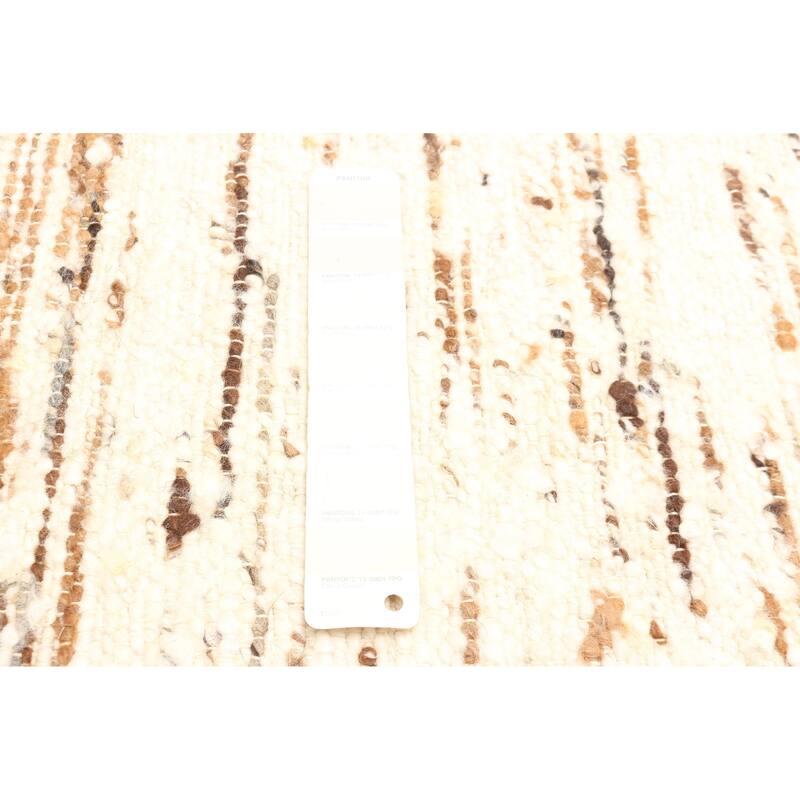 ECARPETGALLERY Braid weave Sienna Cream Wool Rug - 5'2 x 7'0