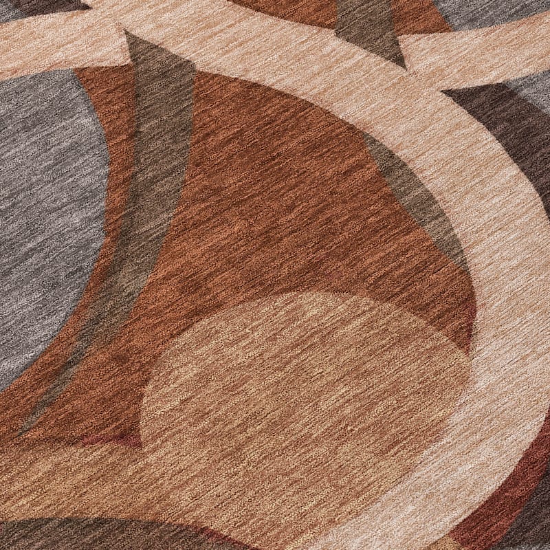 Machine Washable Indoor/Outdoor Contemoorary Deco Chantille Rug