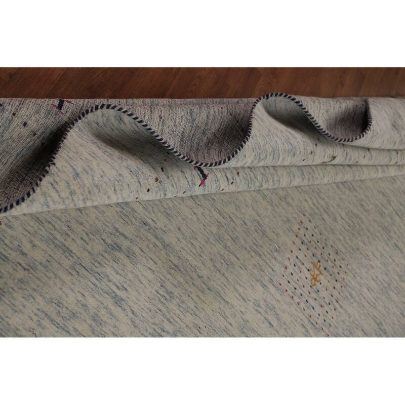 Tribal Gabbeh Indian Area Rug Handmade Wool Carpet - 8'0"x 11'6"