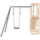 preview thumbnail 17 of 17, vidaXL Swing Set Outdoor Backyard Wooden Playground Equipment for Kids Age 3-8