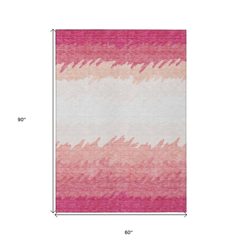 HomeRoots Striped Transitional Rectangle Outdoor Rug