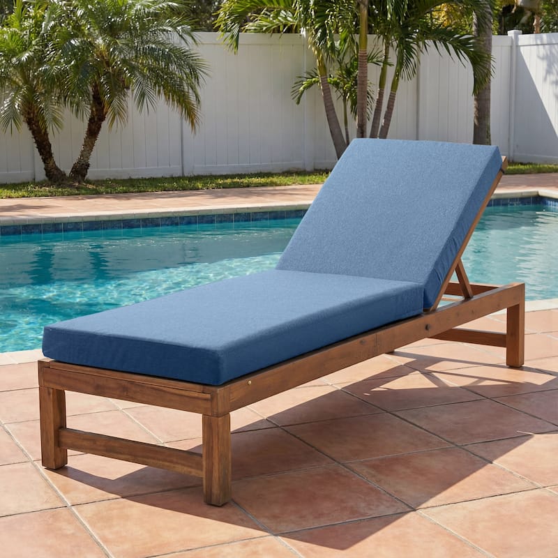 Pocassy 71x22" Outdoor Chaise Lounge Cushions with Zipper