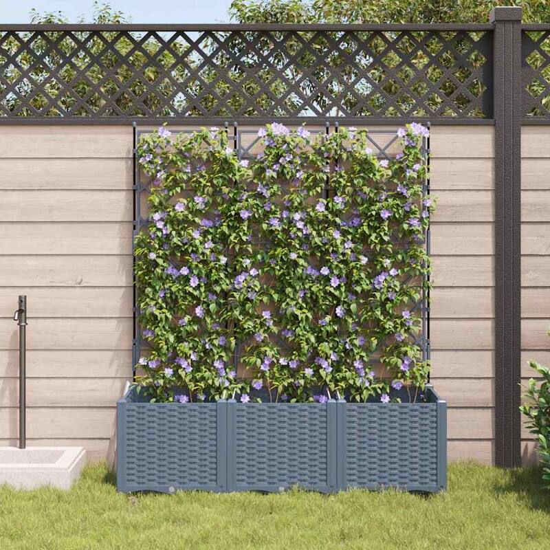 vidaXL Garden Planter with Trellis