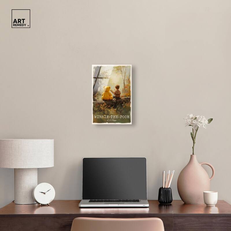 Classic Winnie the Pooh Acrylic by Art Remedy, Ready to Hang