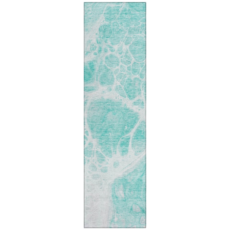 Machine Washable Indoor/ Outdoor Chantille Abstract Contemporary Rug