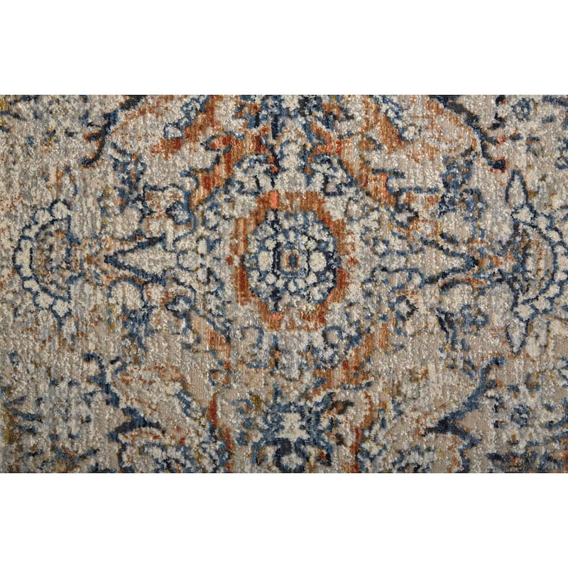 Grand Bazaar Frencess Machine Made Damask Transitional Area Rug