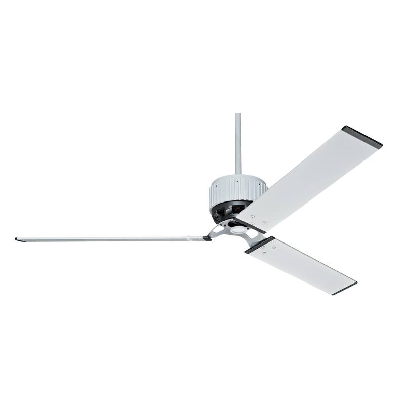 Hunter 72" Industrial Outdoor Ceiling Fan with Wall Control, Damp Rated, Reversible Motor, 3 or 6 Blades - Fresh White - Fresh White