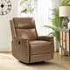 preview thumbnail 10 of 111, Fiacro 30.31" Genuine Leather Wingback Swivel Rocker Recliner with Nailhead Trim