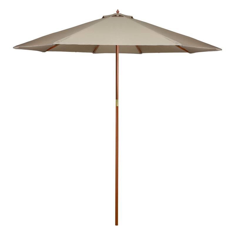 9ft Outdoor Patio Market Umbrella with Wooden Pole