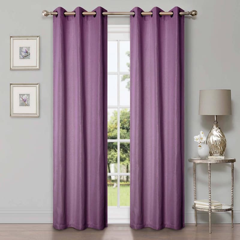 Superior Linen Washable Room Darkening Curtains, Set of 2 Panels