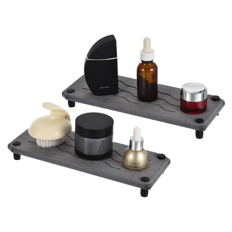 2pcs Instant Dry Sink Organizer 2 Tier Fast Drying Stone Sink Tray - 9.8" x 3.9" x 1"