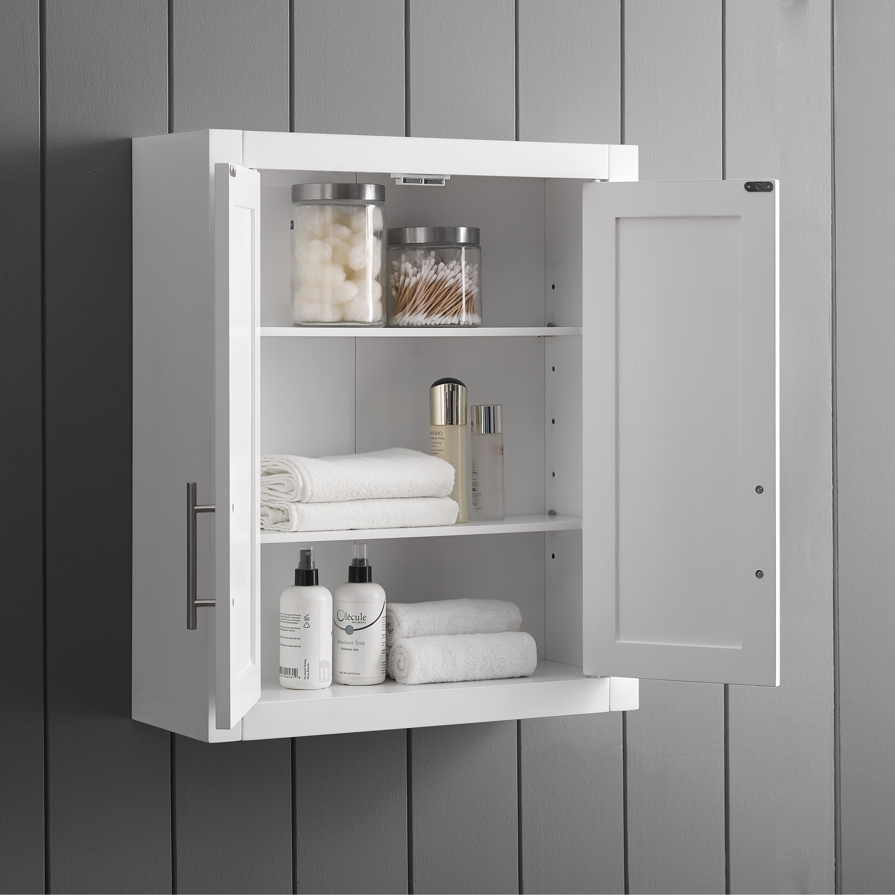 Crosley Savannah Wall Storage Cabinet - 8"d x 22"w x 26"h