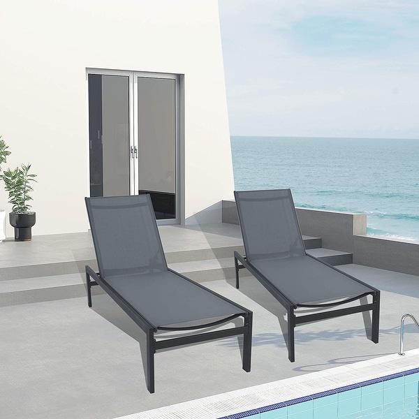 Fully reclining store outdoor lounge chair