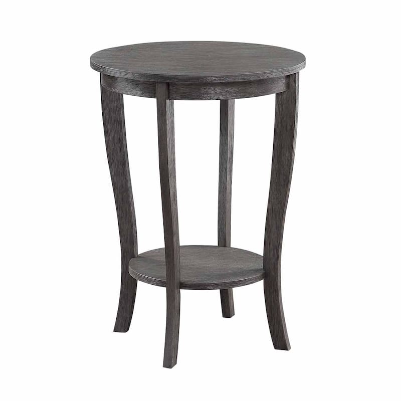 Convenience Concepts American Heritage Round End Table with Shelf