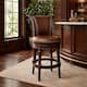 Option Distressed Walnut/Dark Brown Faux Leather Seat