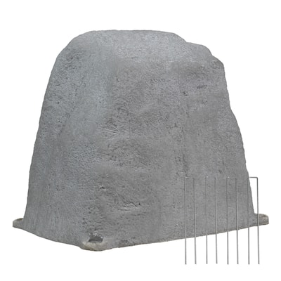 Sunnydaze Flat-Top Artificial Landscape Rock Cover with Stakes