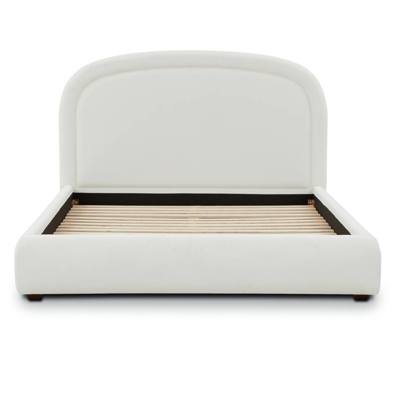 Poly & Bark Plato Queen Bed in Polar White