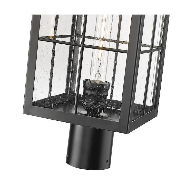 Millennium Lighting Jaxson 1 Light Outdoor Post Lantern in Powder Coat Black