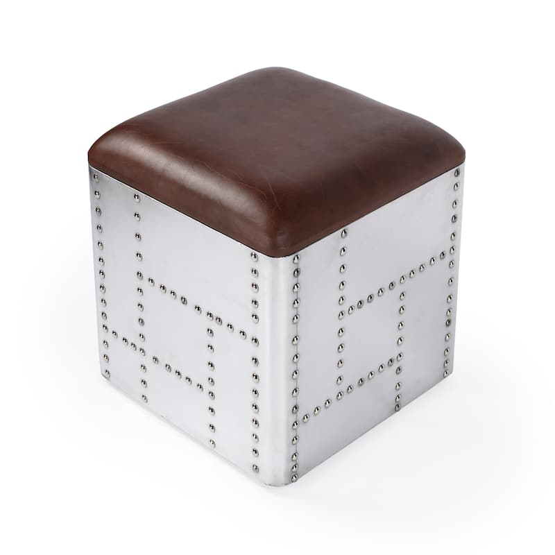 Butler Midway Aviator Leather Stool