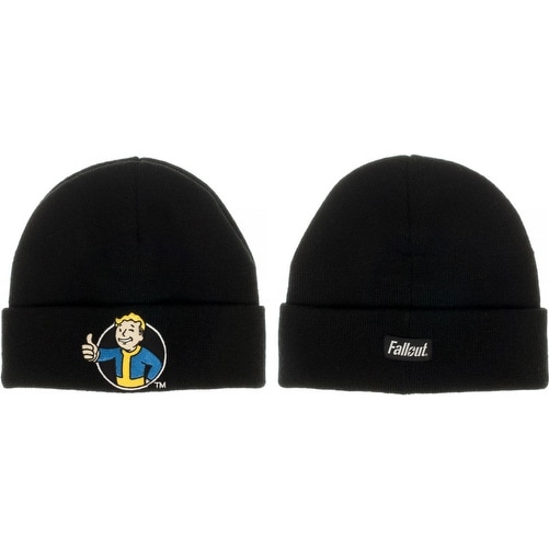 Authentic FALLOUT 111 Vault Tec Cuffed Knit Beanie Hat NEW
