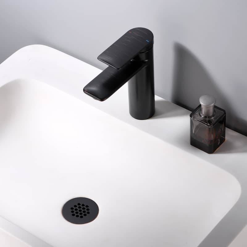 Luxier DS05-T Bathroom Sink Grid Drain Strainer with No Overflow
