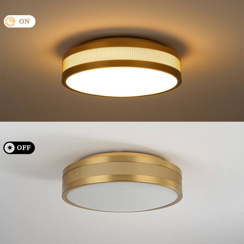 Modern Mesh Design Round Dimmable LED Flush Mount Ceiling Light