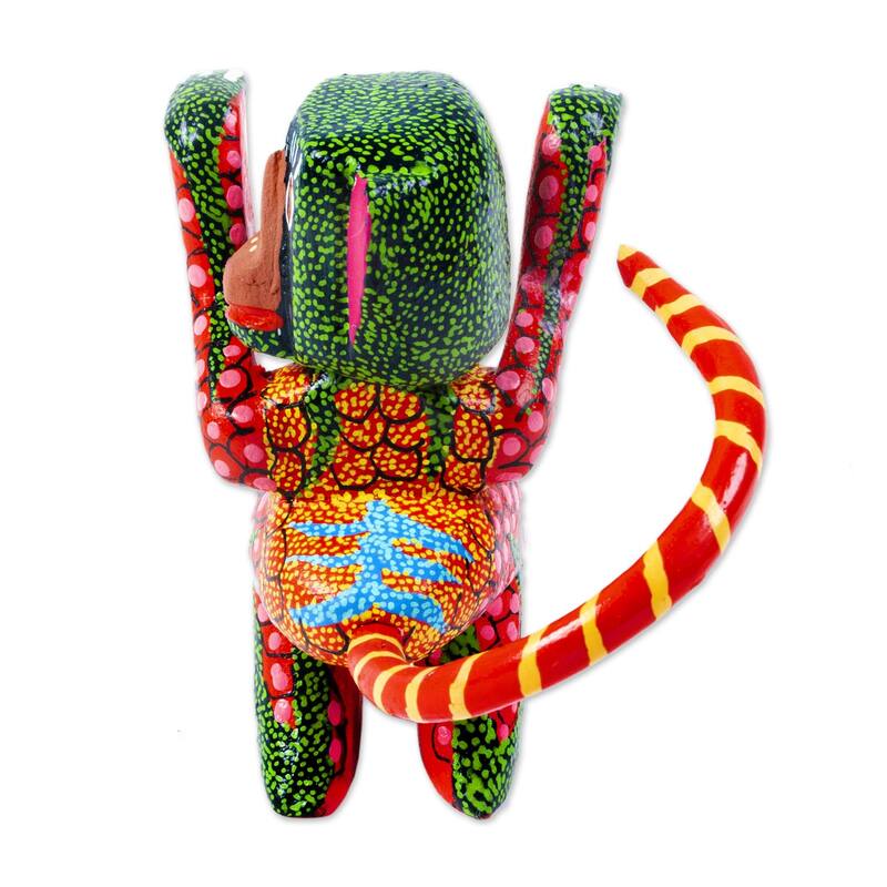 Novica Handmade Crazy Monkey Wood Alebrije Figurine