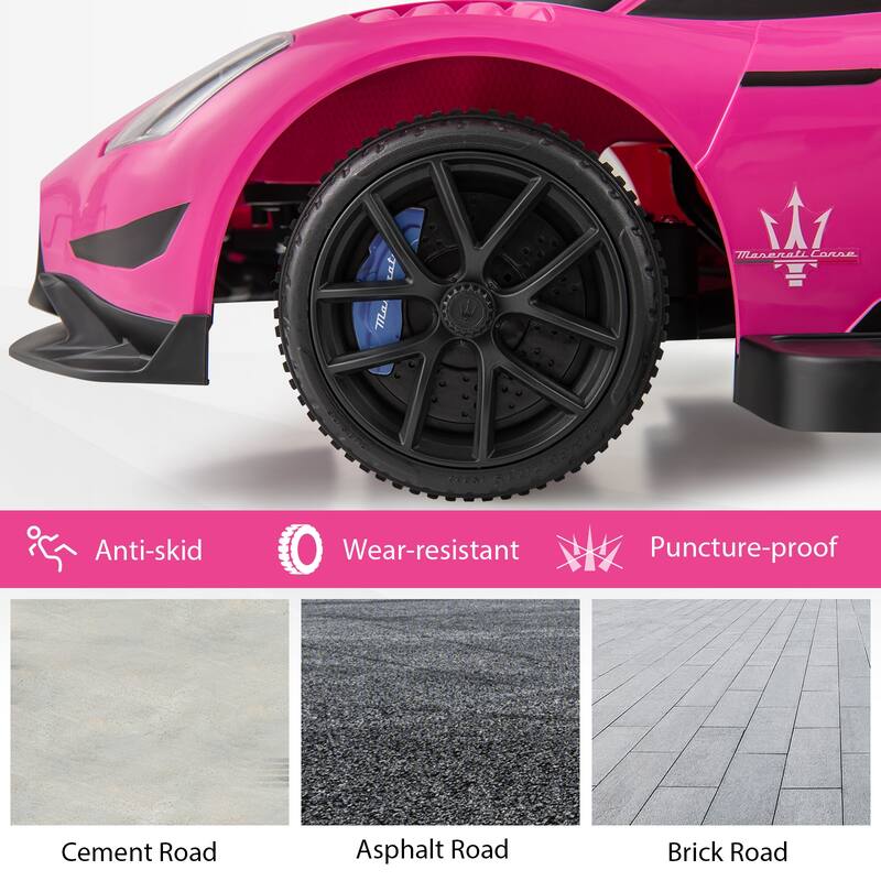 Gymax Electric Kids Ride on Push Car Maserati Licensed Foot to Floor