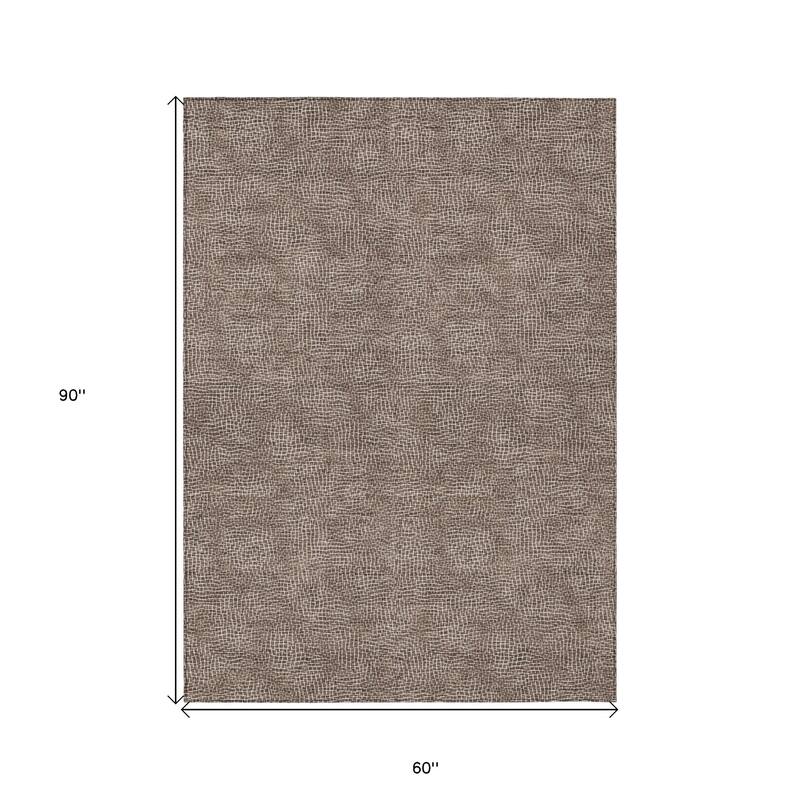 HomeRoots Geometric Transitional Rectangle Outdoor Rug