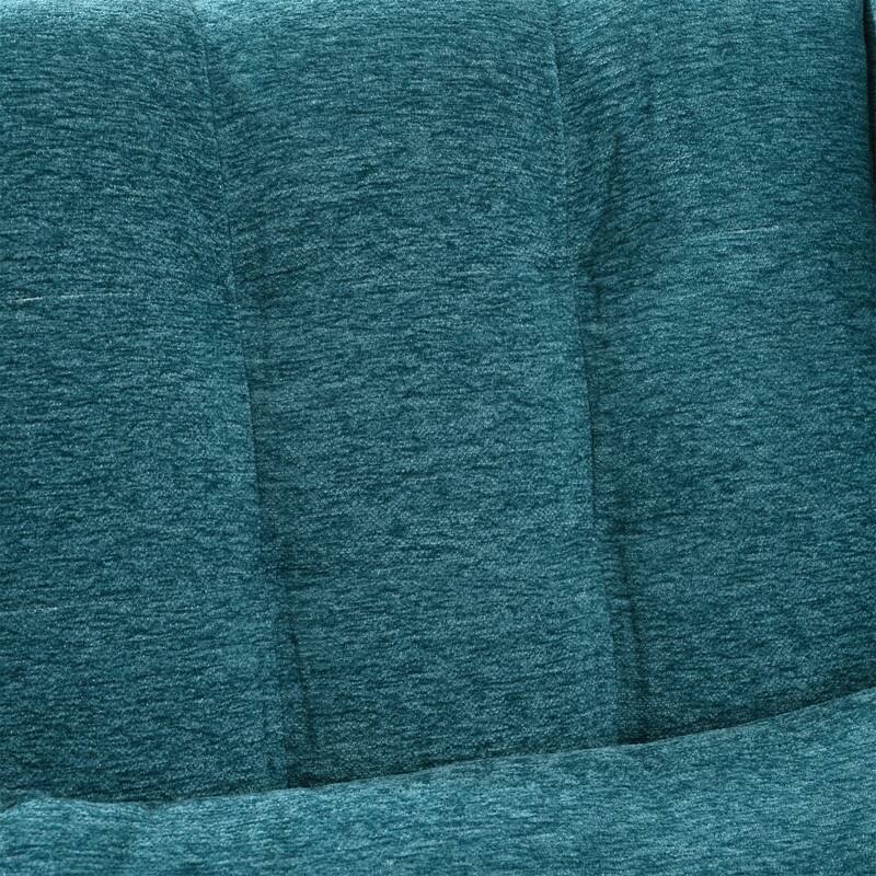 Modern Chenille Upholstered Armchair with Pillow and Solid Wood Leg