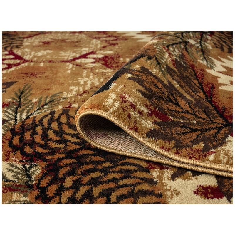 Sunset Valley Antioch Red Southwest Lodge Area Rug