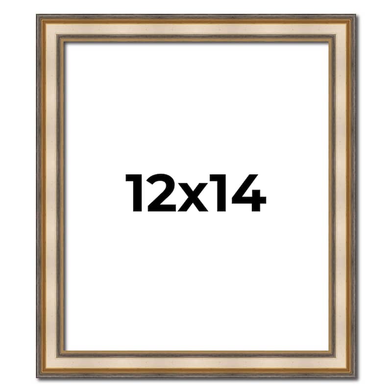 12x14 Frame Gold Solid Wood Shadow Box Width 1.5 Inches | Interior Frame Depth 2 3/8 Inches