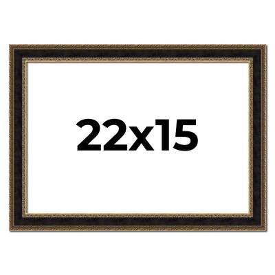 22x15 Frame Gold Antique Vintage Sold Wood Picture Frame | 1.75 Inch