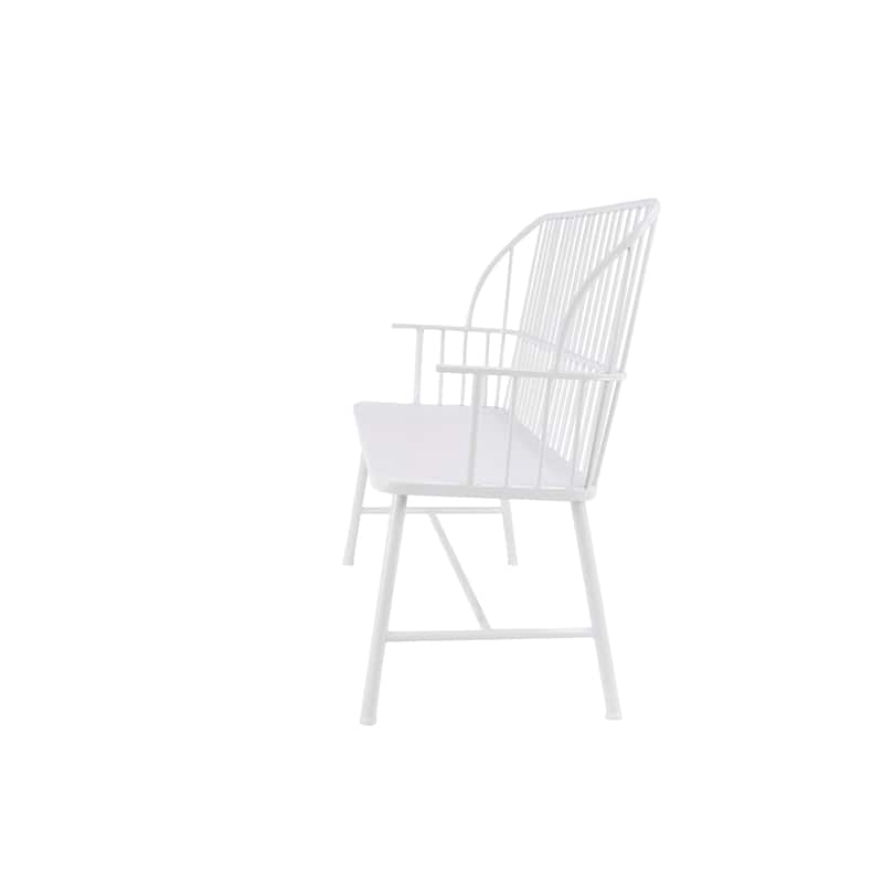 Iron Traditional Outdoor Bench 38 x 48 x 19