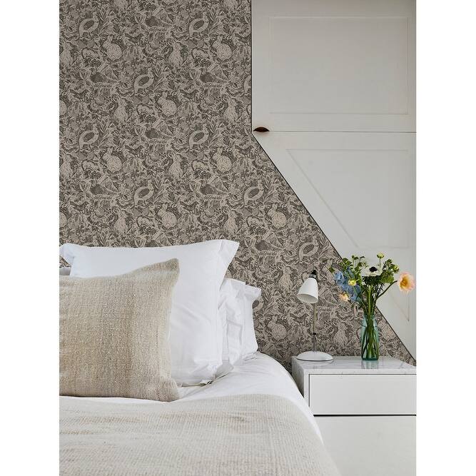 NuWallpaper Charcoal Terrene Peel & Stick Wallpaper