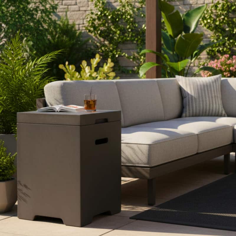 GDFStudio - Outdoor 16" Magnesium Oxide Propane Tank Cover Side Table