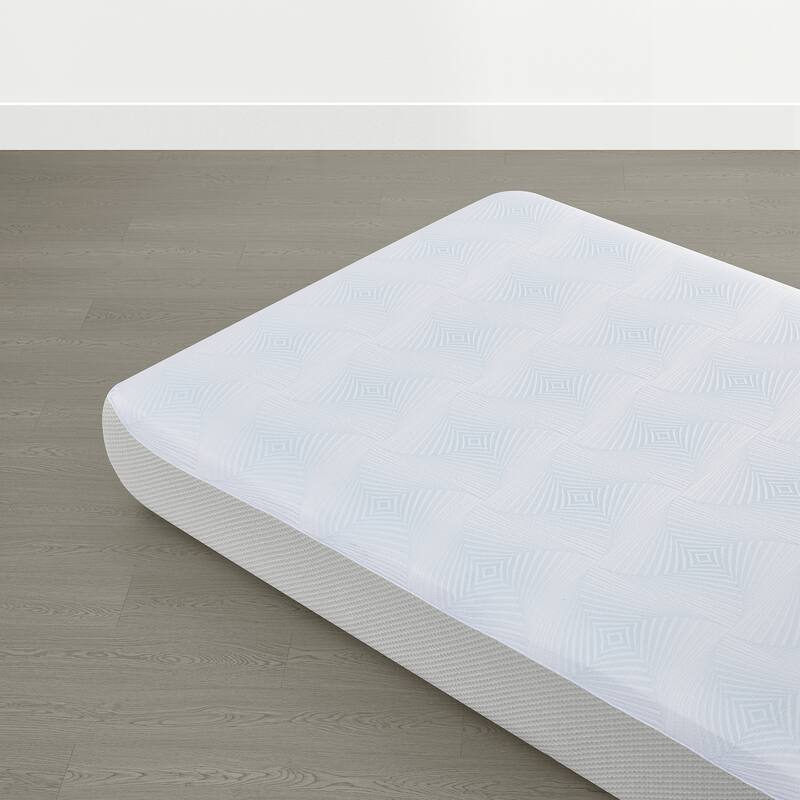 Spruce & Spring Modern All-in-One Queen Upholstered Bed, No-Assembly Foam Bed for Small Spaces