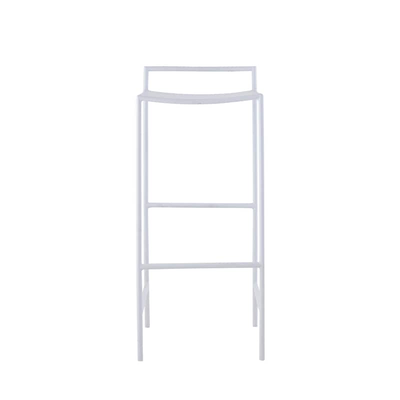 Bali 30" Coastal Contemporary Iron Saddle-Seat Low-Back Bar Stool with Foot Rest, by JONATHAN Y - 33"