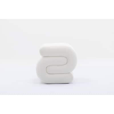 Modern S-shape Ottoman Makeup Stool Footstool for Living Room,Bedroom