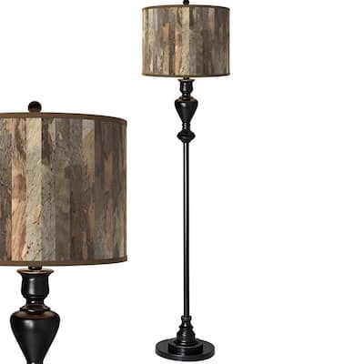Paper Bark Black Bronze Floor Lamp - 13" x 58"