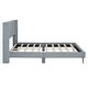 preview thumbnail 17 of 28, Queen Size Corduroy Upholstered Platform Bed with Wingback Headboard
