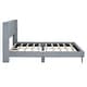 preview thumbnail 8 of 9, Queen Size Upholstered Platform Bed with Tufted Headboard and Metal Legs, Solid Wood Frame with Slat Support