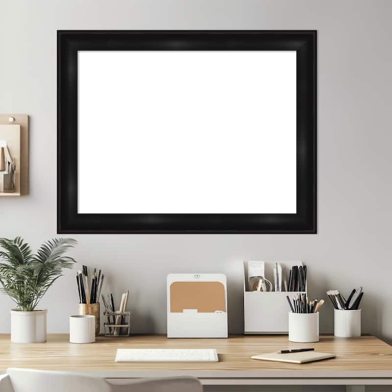Amanti Art Grand Black Narrow Framed Dry Erase Magnetic Board