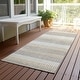 preview thumbnail 109 of 149, Machine Washable Indoor/ Outdoor Cabana Stripe Chantille Rug Ivory - 2'3" x 7'6"